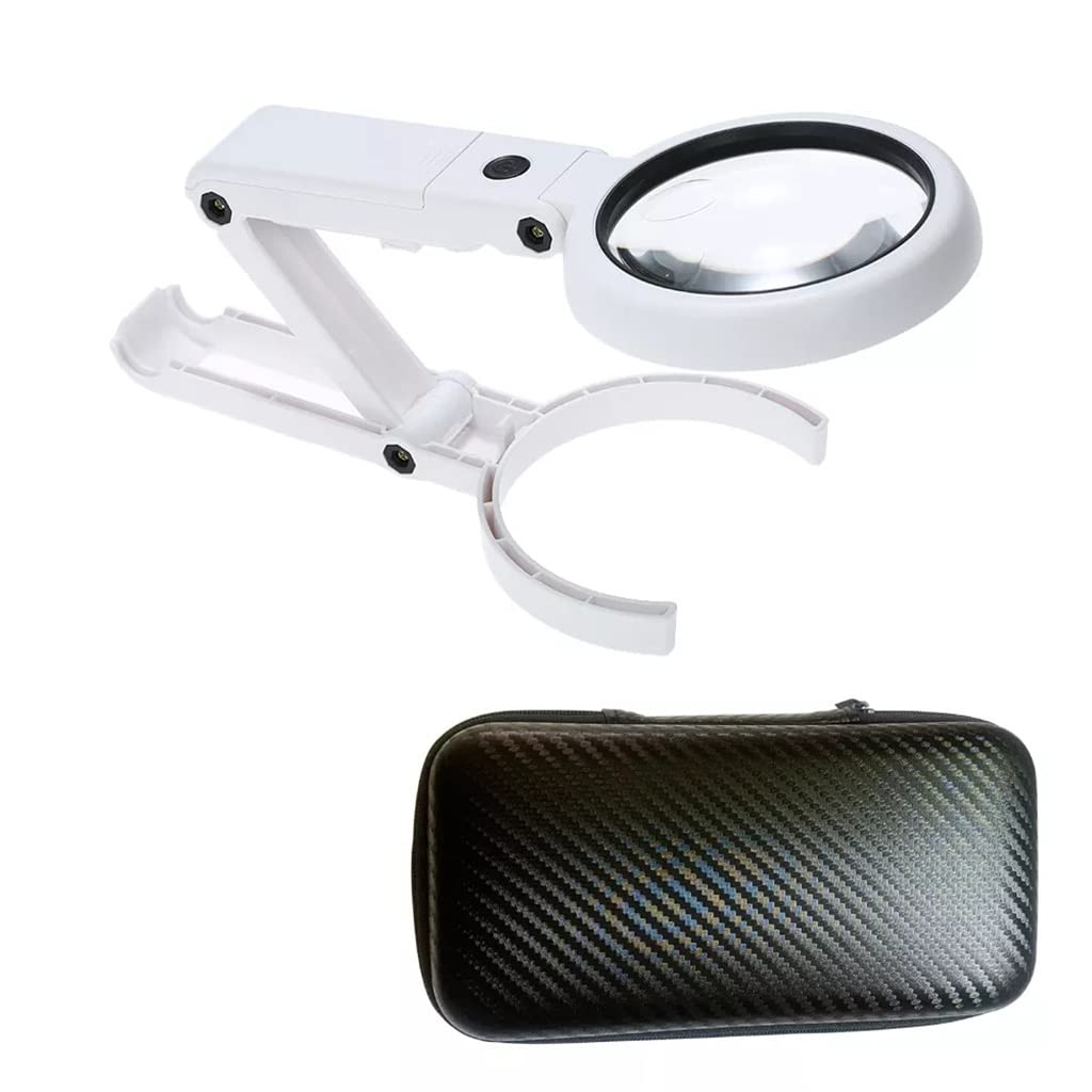 HTTGDGDH Folding Vertical With Light Reading Magnifying Glass Portable Hand-Held Book Newspaper Magnifying Glass