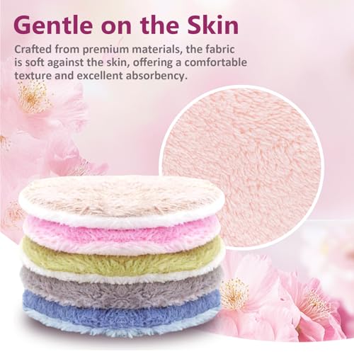 LOPHE Discos Desmaquillantes Reutilizables, Almohadillas Desmaquillantes Lavable, 6 Unidades + Bolsa De Lavandería, Natural Fiber, Doble Cara Suave, Limpieza Facial Para Todo Tipo De Piel (Redondo) - imagen 3