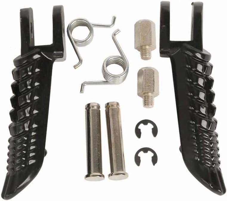 Front Foot Pegs Footrests Pedals for 2001-2022 Suzuki GSXR600 GSXR750 GSXR1000 (Front Pegs -Black)