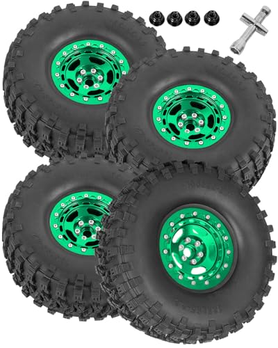 hopsupRC 5.6 cm �A���~�j�E���z�C�[��&�z�C�[�������^�C�� �r�[�h���b�N �z�C�[��&�z�C�[���n�u���� �A�b�v�O���[�h�p�[�c 1/10 SCX10 SCX10II SCX10III 90046 TRX4 D90.4PCS(135 * 55MM)