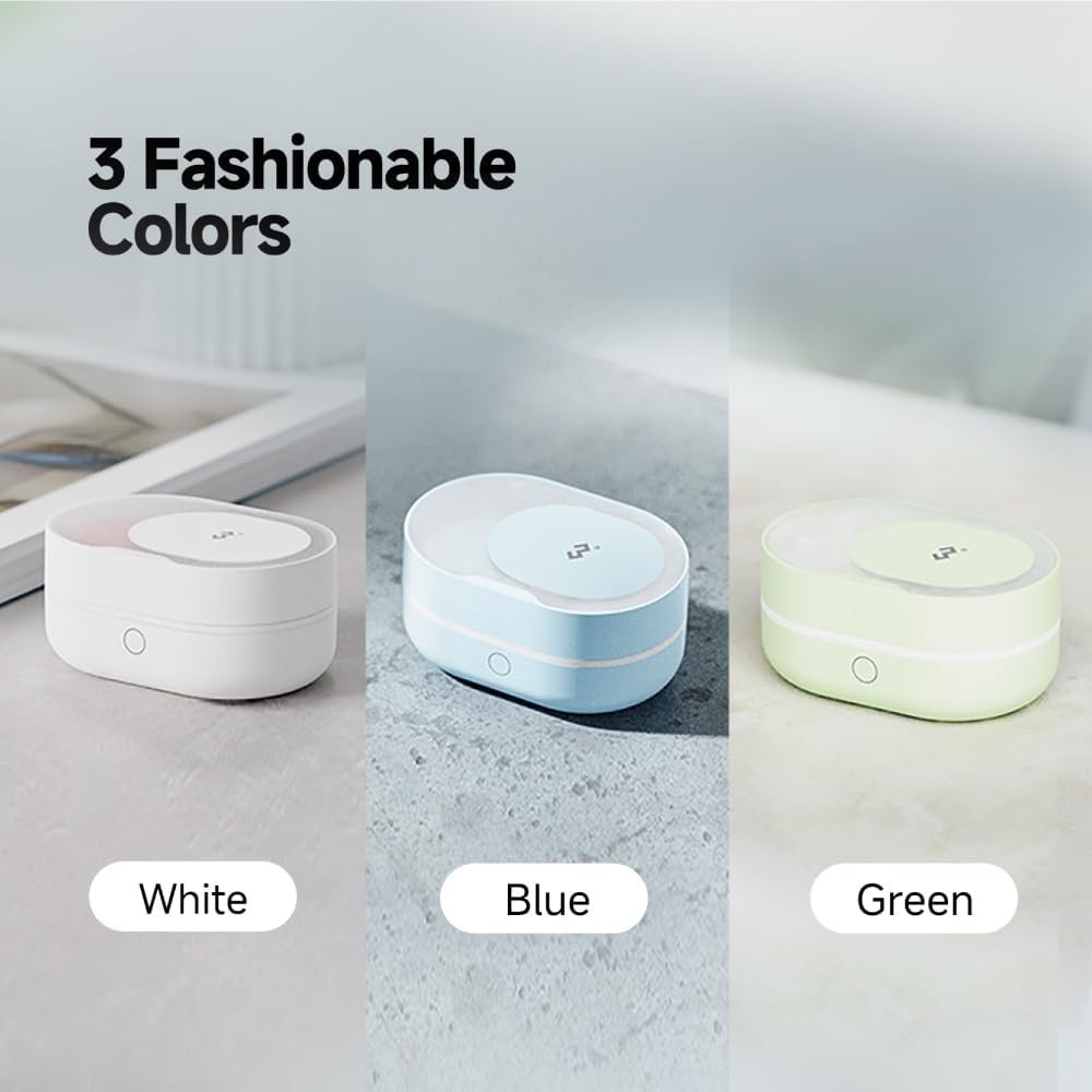 ReO2 Mini Pro Soft Contact Lens Cleaner with Advanced Electrophoresis Technology, with Mirror and Tweezer (Blue)