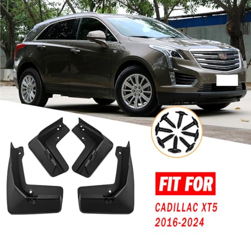 Image of Mud Flaps Mud Guards Fit for 2016-2024 Cadillac XT5, Front & Rear Mud Splash Guards Accessories - 4 Pc, Black