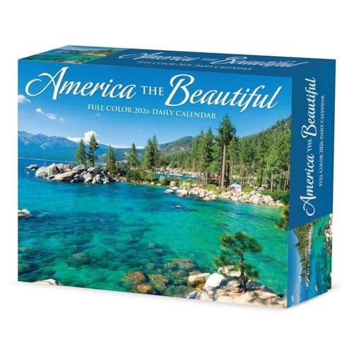 Willow Creek Press America the Beautiful 2026 Daily Box Calendar ? 365J_[ č̕iAh}[NARʐ^t ? ؂藣y[W (6.2C` x 5.4C`)