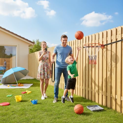 Aro de baloncesto resistente de 18" con soporte de pared y absorción de impactos 2