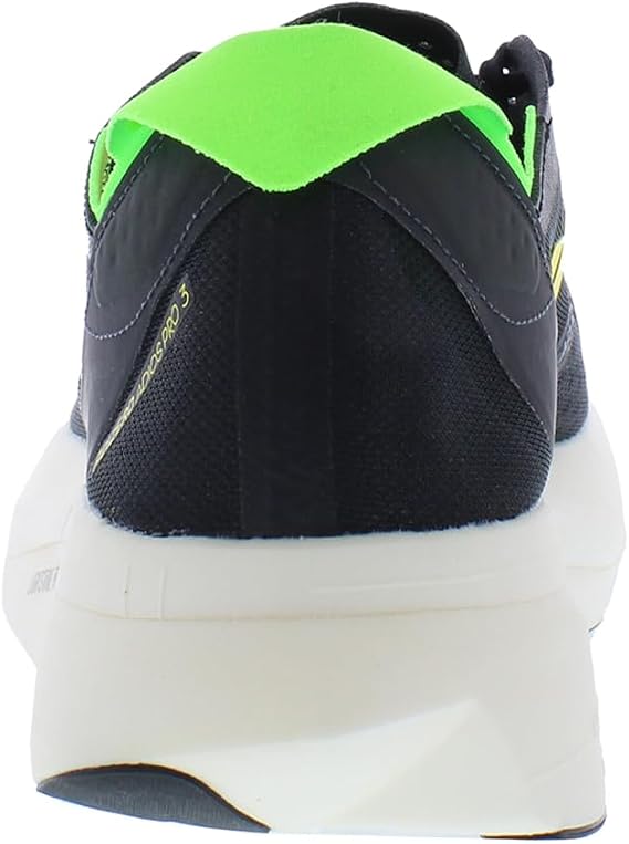 adidas Men's Adizero Adios Pro 3 Shoes, Core Black/Beam Yellow/Solar Green, 4.5