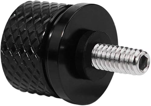 Miniatura 10 de Tornillo de acero inoxidable moleteado para asiento de guardabarros, rosca de 14 pulgadas - 20 para Harley Davidson 1996-2020, esqueleto de dedo