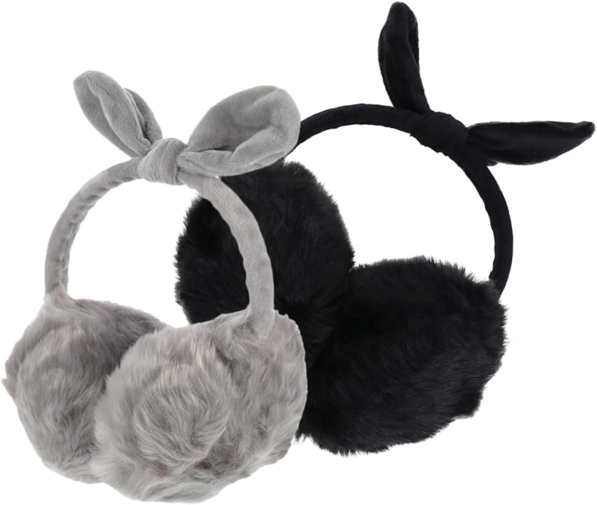 Hemoton 2pcs Winter Ear Warmer Earmuffs Set Plush Adjustable Headband Ear Covers Windproof Protective for Women Outdoor Sports