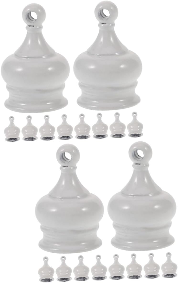 OSALADI 20pcs Lamp Knob Screw Cap Light Fixture Parts Finial for Lamp Shade Knob Modern Style