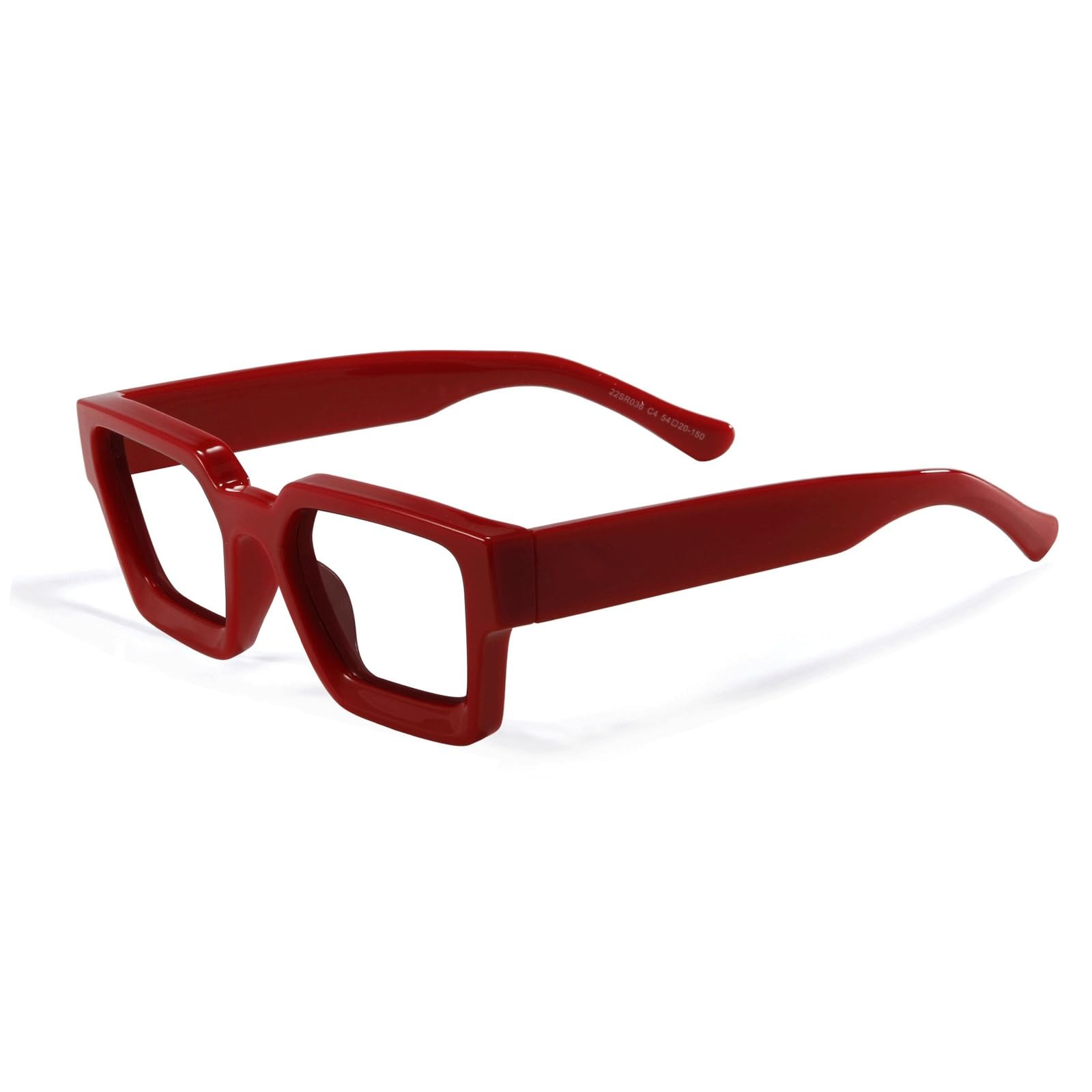 KLJUddGY Fashion Eyewear Frames Non Prescription Eyeglasses Oversized Spectacles for Computer Ultralight Full Rim Reading Glasses Decor(Rot)