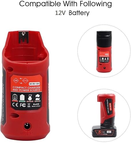 Dsanke Usb Power Source For 48-59-1201 49-24-2310 Usb Charging Adapter 10.8V/12V Heated Jacket Power Source Li-Ion Battery Power Source #TOP4