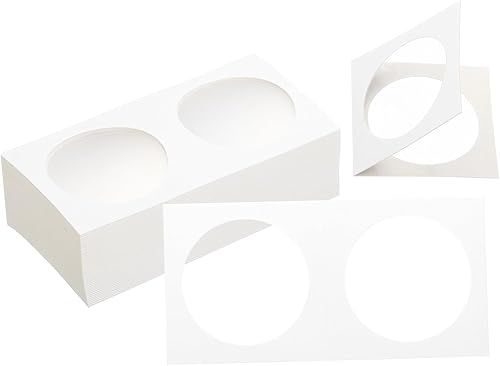 PATIKIL 2 x 2 monedas, paquete de 50 soportes de cartón de 1.575 in, soportes de monedas de papel para colección de monedas, coleccionista, color