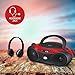 GPX BC232R Portable Top-Loading CD Boombox with AM/FM Radio and 3.5mm Line in for MP3 Device - Red/Black