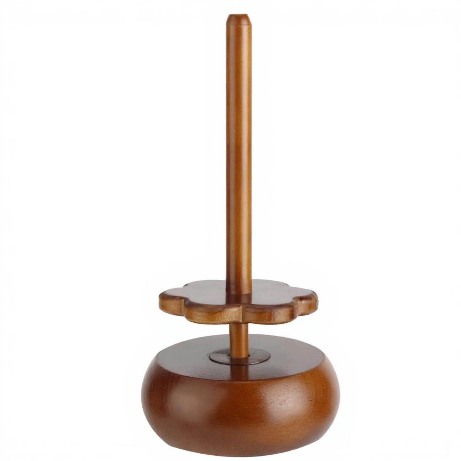 Shurhome Wood Yarn Dispenser Rotating Wooden Holder Stand Desktop Thread Spool Organiser for Knitting Project Holder