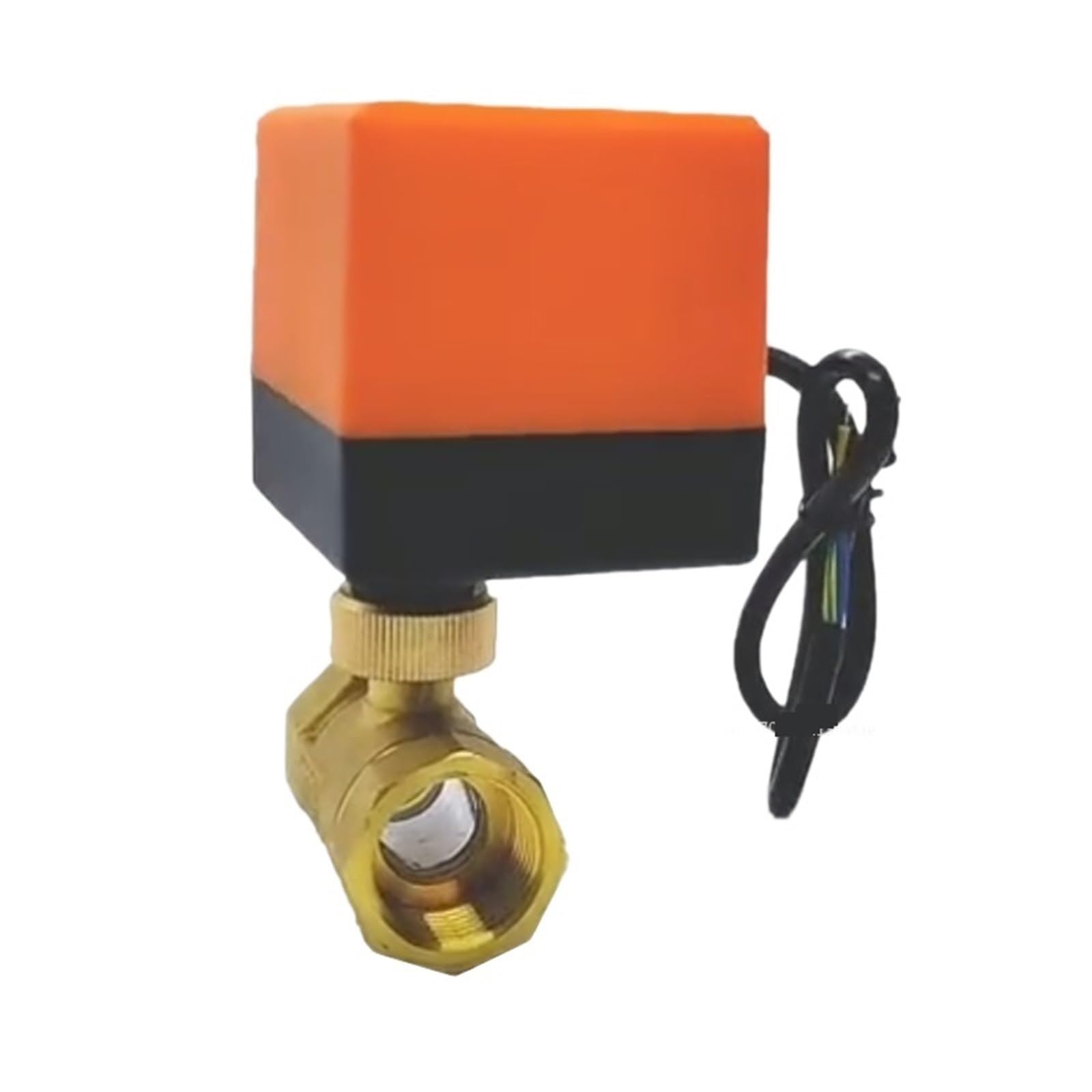 Vanne à bille électrique stable en laiton massif DN25 24V à filetage de précision