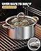 Cook N Home Stockpot with Lid, Basics Stainless Steel Soup Pot, 16-Quart