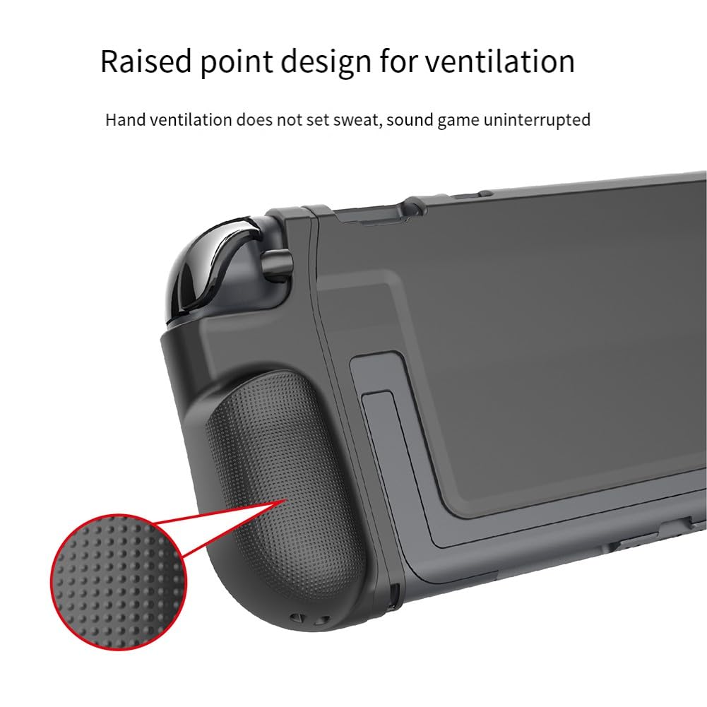 Custodia protettiva antiscivolo in silicone per console Switch 2, colore nero, impugnatura testurizzata per cover in TPU con design preciso e leggero