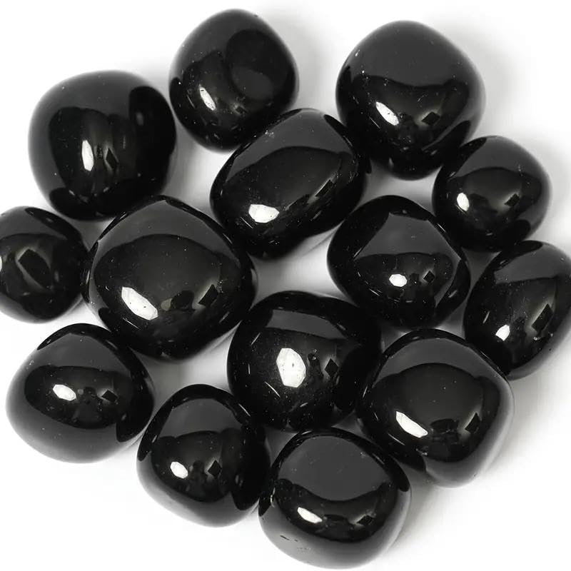 NETUZA -PACK 5 Piedras Ónix piedra natural (20-30mm) - Cristales naturales y piedras preciosas - Reiki curacion de chakras equilibrio metafisico - Piedras curativas pulidas sanacion