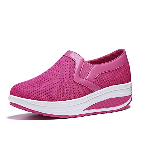 Image of L LOUBIT Women Wedge Shoes Breathable Mesh Sneakers Slip On Comfort Walking Shoes