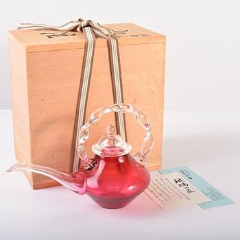 Amazon.co.jp: ガラス工芸 吉田勝美作 瑠璃の匠 ガラス水注 共箱