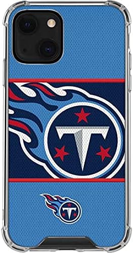 Skinit Clear Phone Case Compatible with iPhone 13 - Officially Licensed NFL Tennessee Titans Zone Block Design
