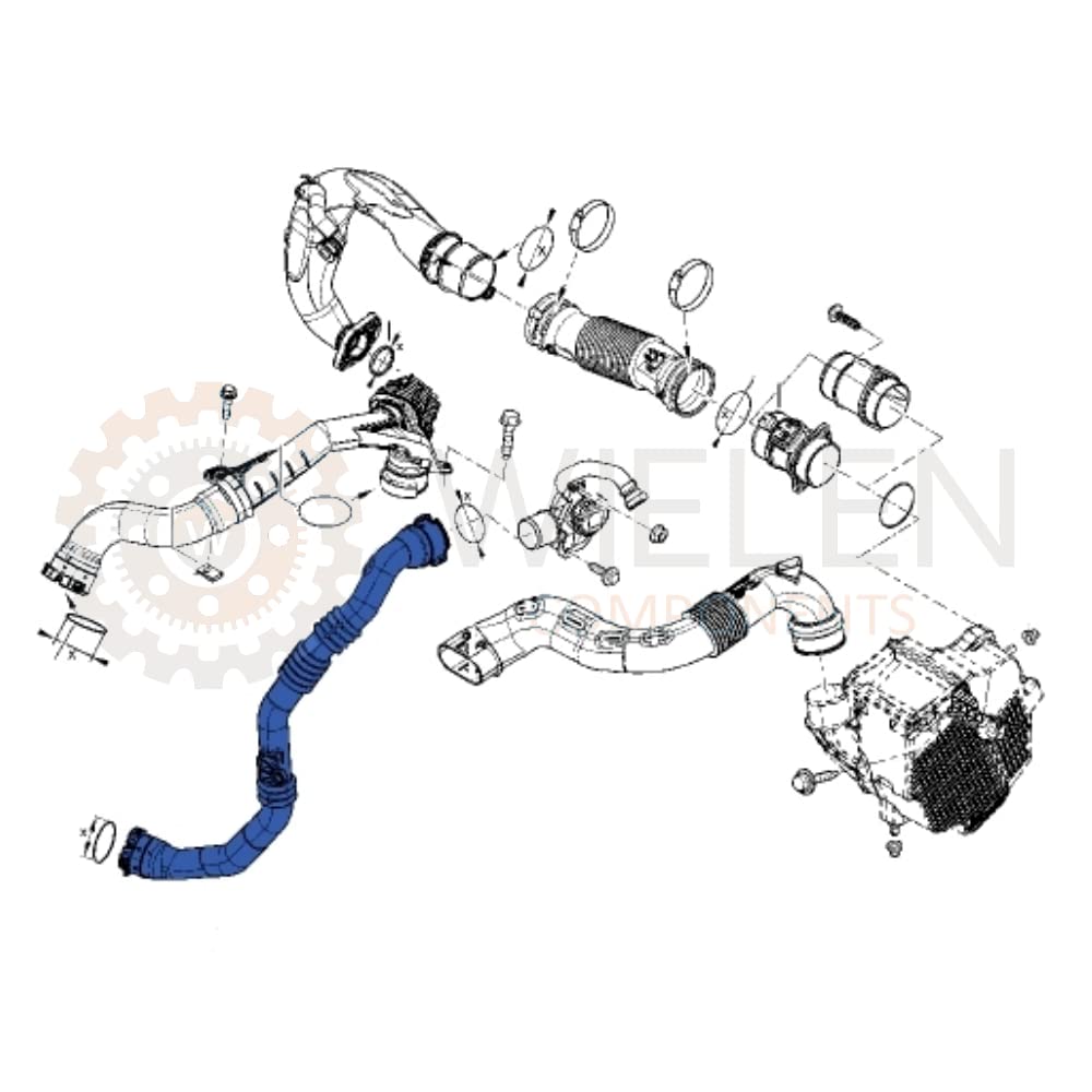 COMPATIBILE CON MANICOTTO INTERCOOLER TUBO ARIA DACIA DOKKER DUSTER LODGY LOGAN SANDERO RENAULT I CLIO IV 1.5 DCI 144604599R