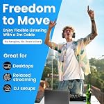 Philips Over Ear Wired Stereo Headphones for Podcasts, Studio Monitoring and Recording Headset for Computer, Keyboard and Guitar with 6.3 mm (1/4") Add On Adapter - Image 3
