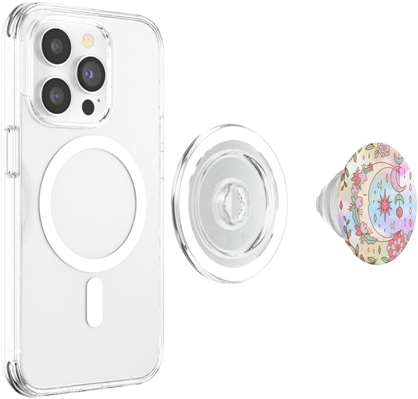 Boho Luna Stars Celestial Body Bohemian Crescent Moon PopSockets MagSafe PopGrip for iPhone