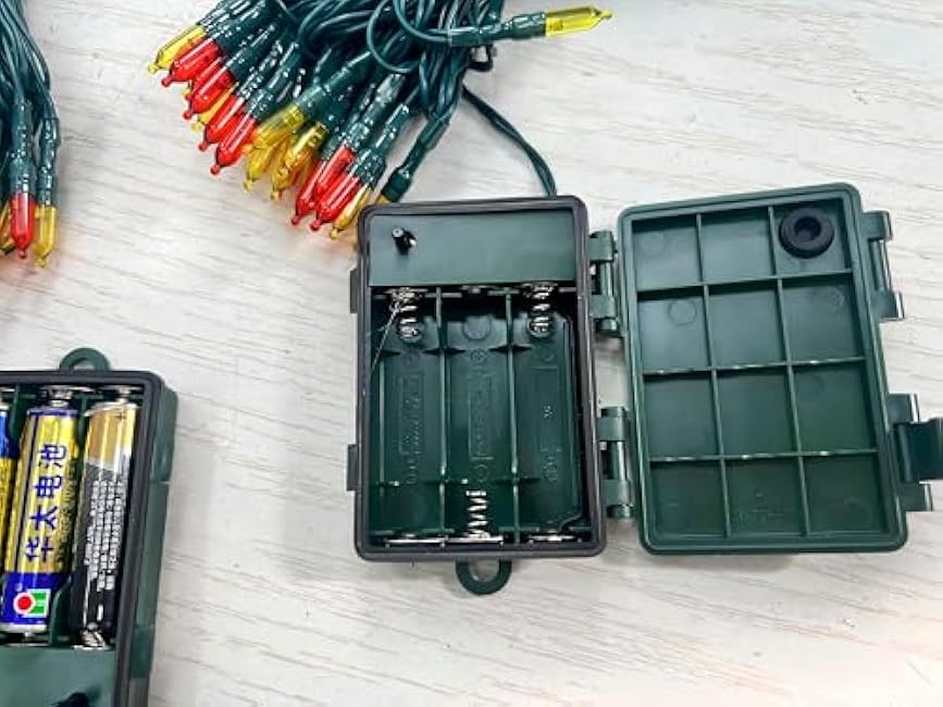 Joiedomi LED Christmas String Lights,2¡Á50 Count 32.6FT Battery Operated Christmas Tree Fairy Lights with 8 Modes,Multifunction Green Wire for Xmas Decor Party Holiday House,Multicolor