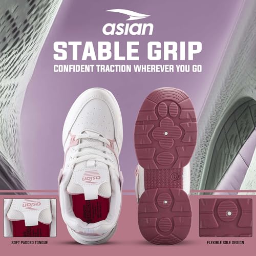 Image of ASIAN Women AROMA-05 Running and Casual wear Running Shoes with Laces, Lightweight and Comfortable Shoes Gym and Sports Shoes for Women & Girls with Stylish Design