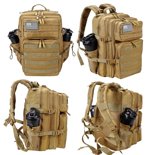 Image of LHI Tactical Military Backpack for Men and Women 25L /35L Army Assault Pack Bag Small Rucksack with Bottle Holder