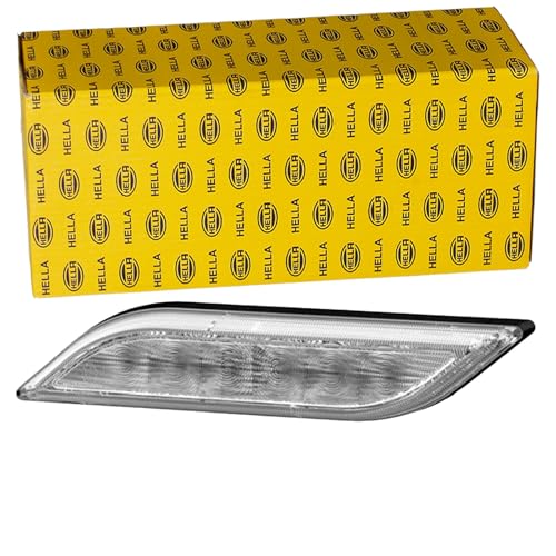 Feu clignotant LED vissé HELLA à voyant limpide et connecteur AMP 2 pôles