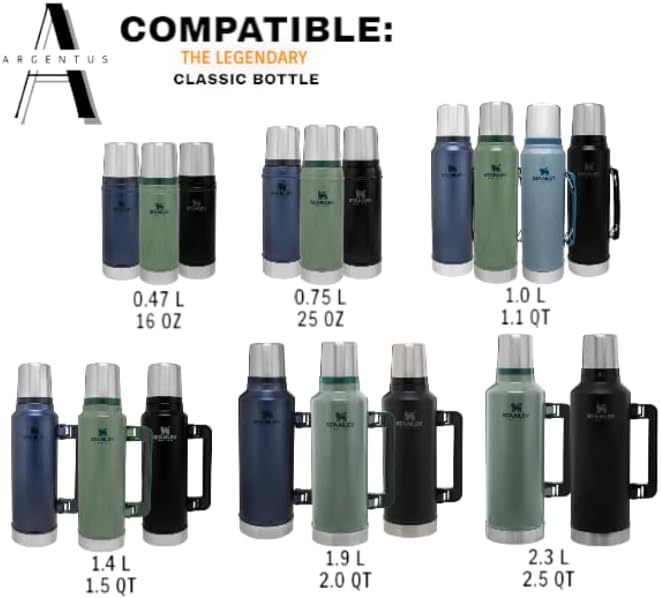 Stanley Thermos Stopper Pico de Mate Replacement Part For Classic Vacuum Insulated Wide Mouth Bottle Thermos (1.1QT, 1.5QT, 2QT) (3, Variety)
