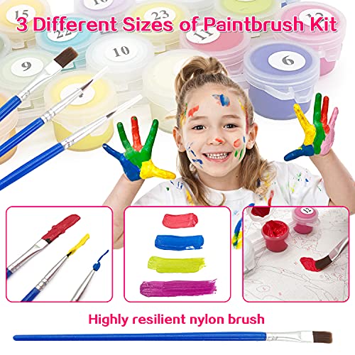 Yetech Malen Nach Zahlen Erwachsene Kinder,DIY Handgemalt Ölgemälde Kits,DIY Ölgemälde auf Leinwand,für Erwachsene und… – Bild 5