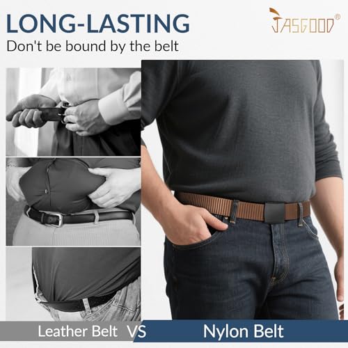 Image of JASGOOD Nylon Canvas Breathable Military Tactical Men Waist Belt With Plastic Buckle