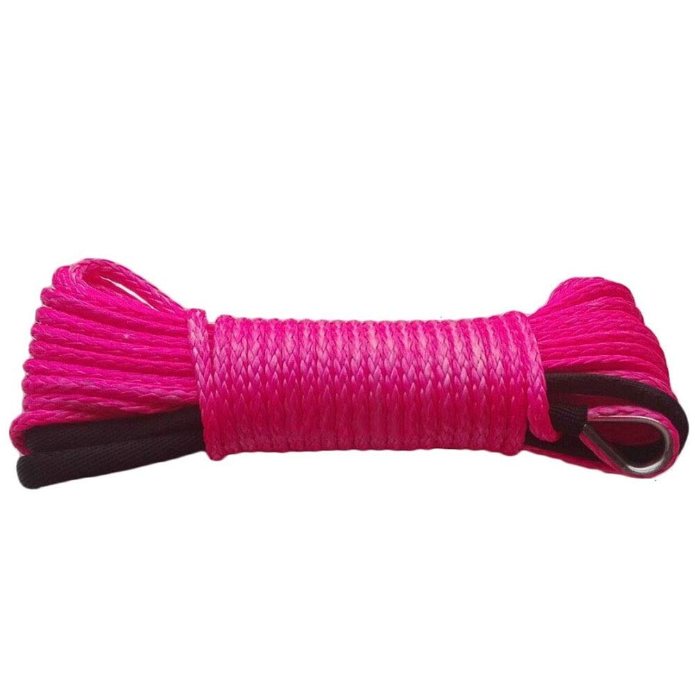 Cable del cabrestante rosa con cuerda sintética de 5mm y guía de cuerda para ATV