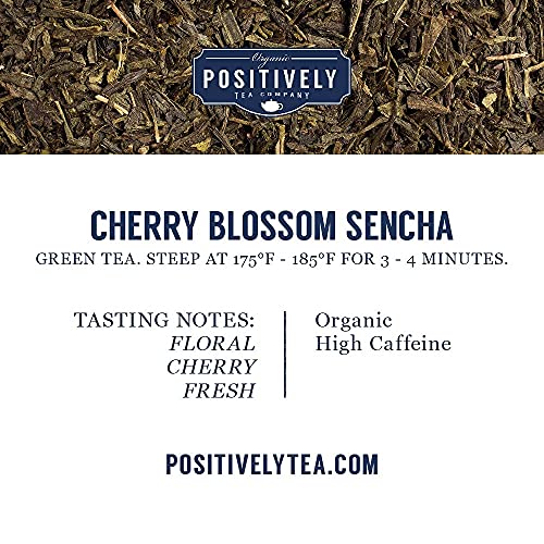 Organic Positively Tea Company, Cherry Blossom Sencha, Green Tea, Loose Leaf, 16 Ounce #TOP1