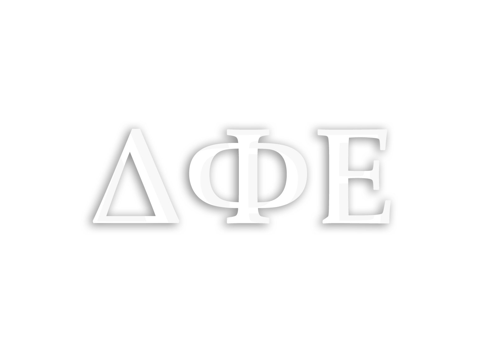Officially Licensed Delta Phi Epsilon 8" x 3" Window Decal - White