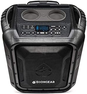 ECOXGEAR EcoBoulder+ GDI-EXBLD810 Rugged Waterproof Floating Portable Bluetooth Wireless 100 Watt Speaker and PA System (Gray)