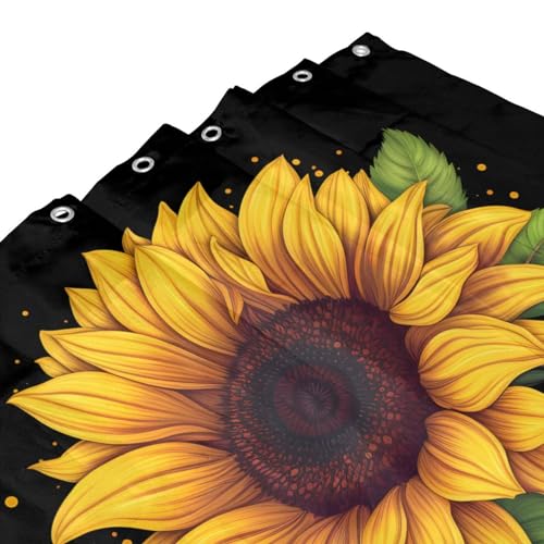 Rideau de douche imperméable tournesol pour un bain joyeux - 6