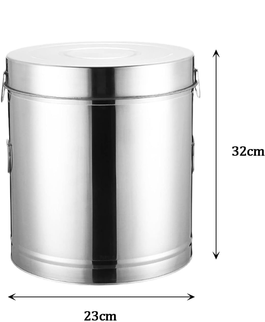 10 kg 15 kg 20 kg 25 kg Mehl Molse Reislagerbehälter - Edelstahl -Stahl -Topf |Luftdichte Küchenorganisation Jars |Insekten- und Feuchtigkeitsbeweis - 40l Kapazität
