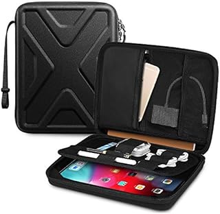 SITHON Portfolio Sleeve Case for iPad Pro 11 M2/M1 2022-2018, 10.9" iPad 10th Gen, 10.9" iPad Air 5/4, 10.2" iPad, Hard Shell Protective Tablet Carrying Bag with Accessory Storage Organiser Holder