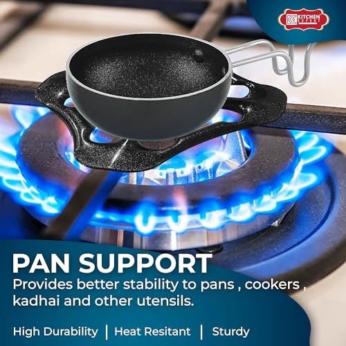 Image of Kitchen Expert - Gas Stove Burner Grill| Extra Attachment Jali | Removable Iron Grill | Burner Stand | Strong Support | For Home Use | Set of 2