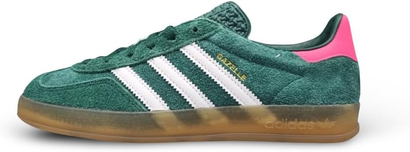 adidas Womens Gazelle Indoor Collegiate Green Pink Size 9.5