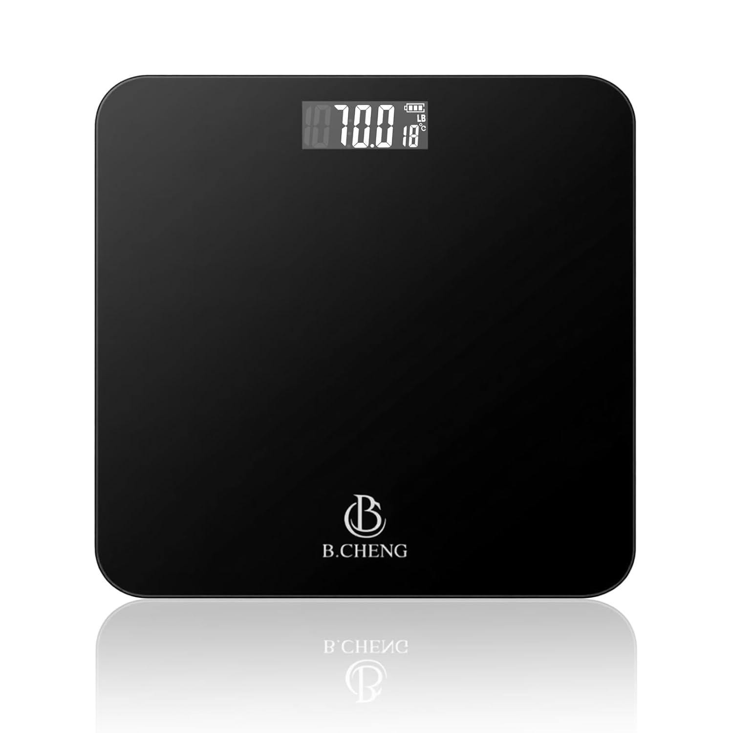 Báscula Digital LCD Negra con Baterías Incluidas 330 lb