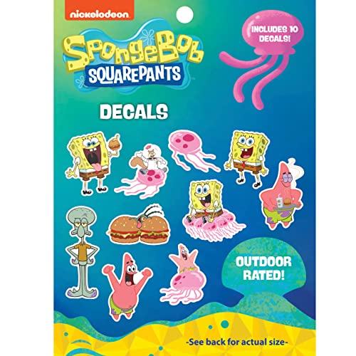 SpongeBob SquarePants Decals- Set of 10 SpongeBob, Patrick Star, Plankton, Sandy Cheeks, Jellyfish Stickers for Kids and Adults - Vinyl Decals for Laptop, Tumbler, Water Bottle, Vehicles