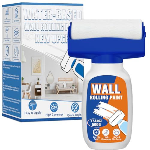 Galitoon Peinture Blanche, Peinture Blanche Mur et Plafond à Base d'Eau àSéchage Rapide, Peintures BlancheMur intégrée pour des Retouches Faciles (500ML)