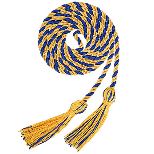 Tecunite Graduation Cords Honor Tassels Cord Polyester Yarn Honor Cord For Bachelor Gown For Graduation Students (Gold With Dark Blue) #TOP3