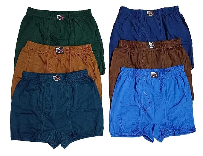 Men's Long Inner Wear Cotton Brief for Boys Underwear Full Trunks(Multicolor)-picture-13