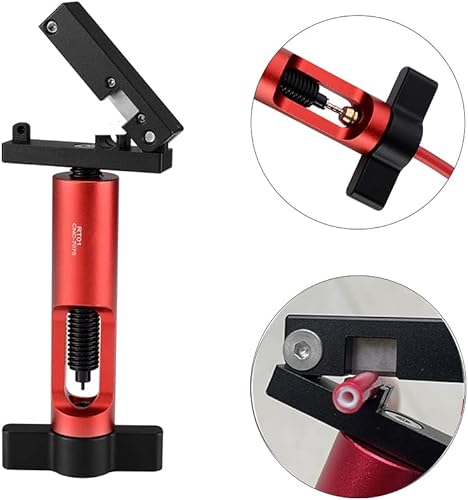 Miniatura 2 de BESNIN Cortador de manguera de bicicleta 2 en 1 y herramienta de inserción de aguja, manguera hidráulica 2 en 1, herramienta de inserción de