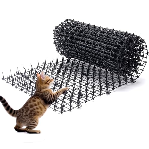 6.5ft Scat Mat for Cats with Spikes Prickle Strips Network Digging Stopper Outdoor Spike Deterrent Mat 78 inch x 11 inch (1 Pack)
